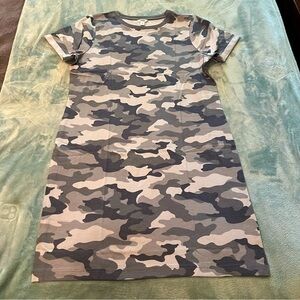Ladies Gray Sonoma Short Sleeve T-Shirt Dress